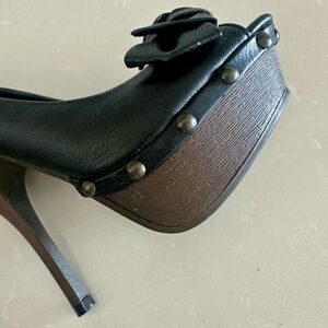 👠Forever 21 Elegant Studded Black Stiletto Platform Heels